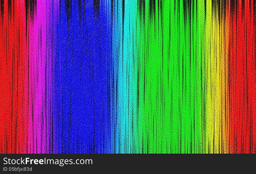 Abstract rainbow color with cement texture background.