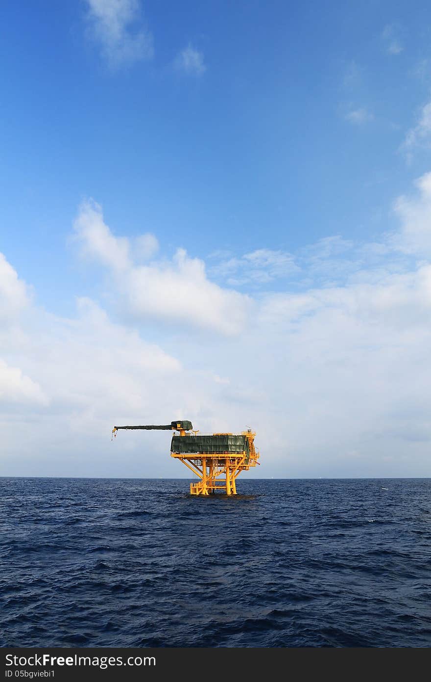 Offshore Production Platform in the Middle of Ocean for Oil and Gas Production