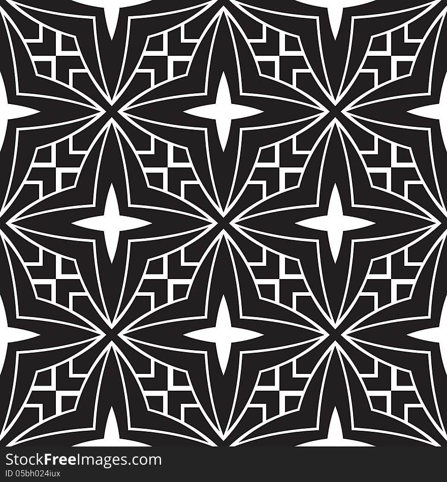 Black and white seamless pattern