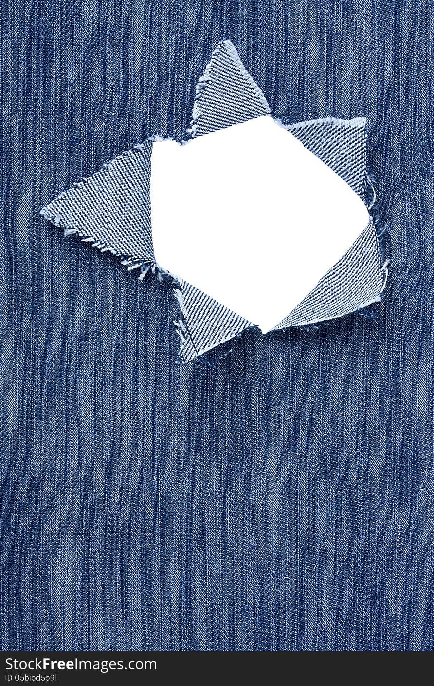 Background - Jeans with holes and place for text