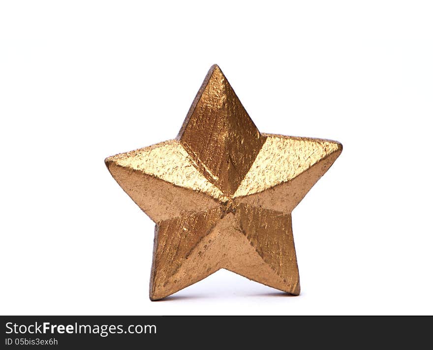 Hand made star on white background. Hand made star on white background