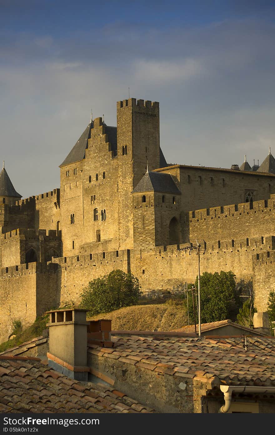 Golden Evening At Carcassonne, France