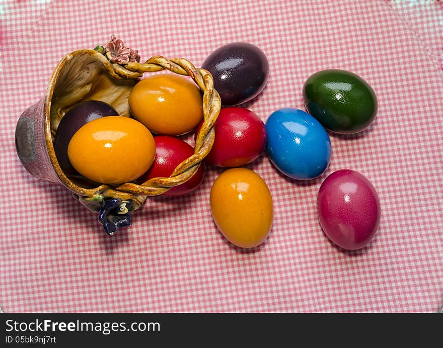 Colorful Easter eggs.Unity in Diversity.