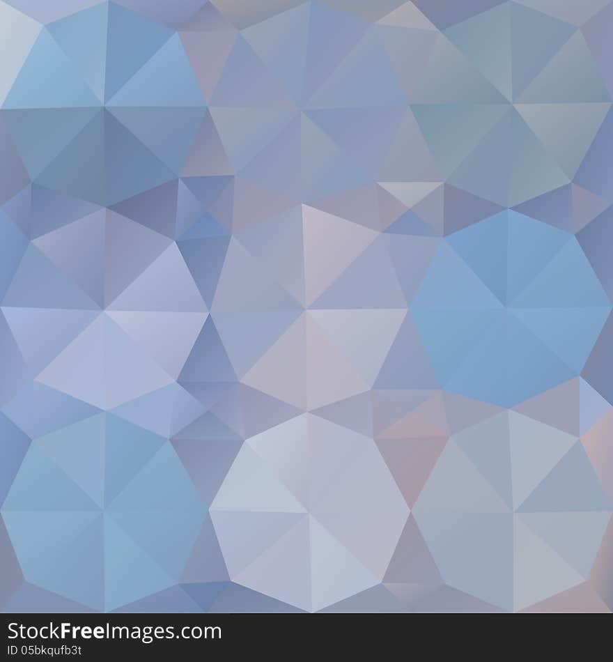 Polygonal abstract seamless pattern in cold blue colors. Polygonal abstract seamless pattern in cold blue colors