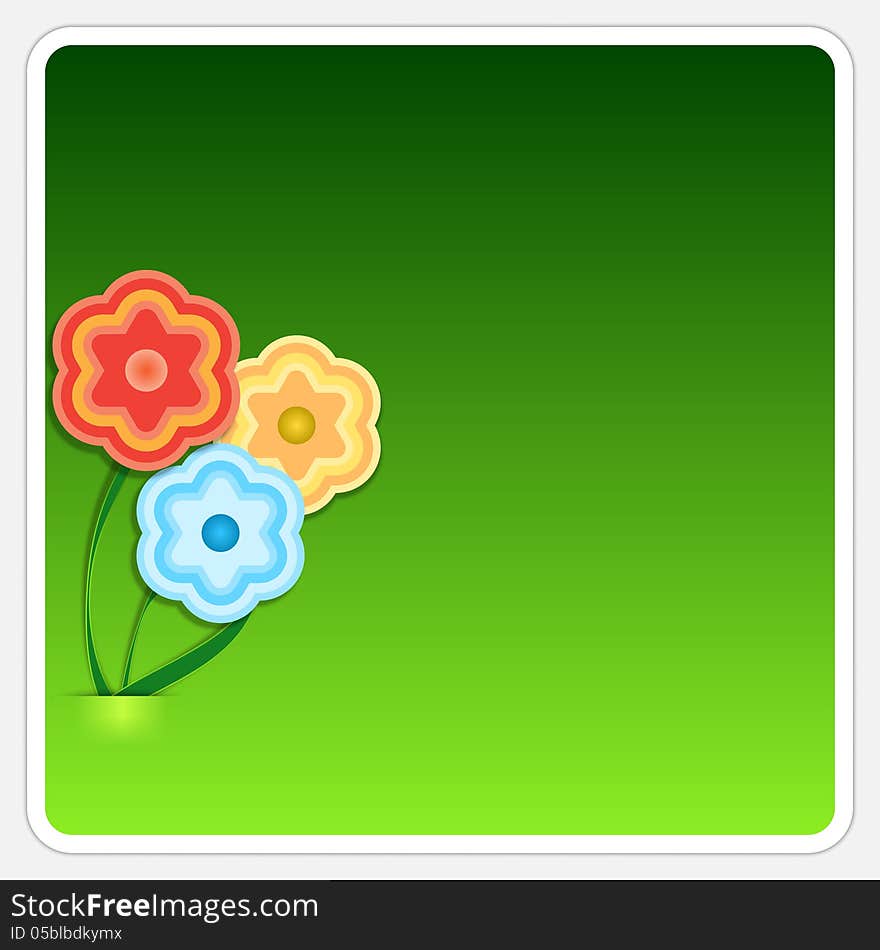 Text box with little flowers