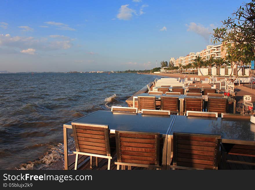 Restaurant seaside.