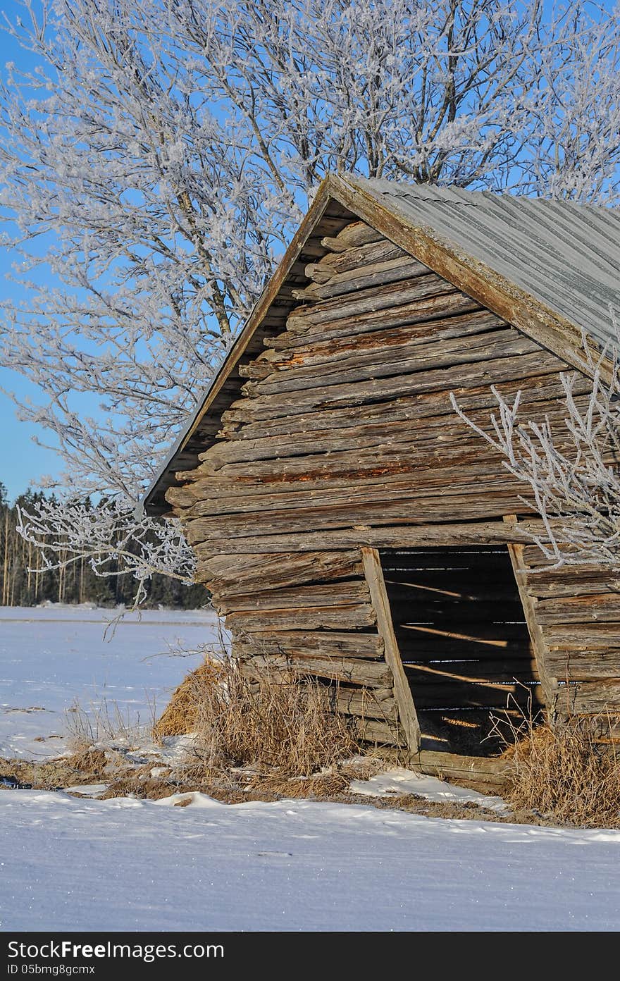 Shot of a finnish vintage barn.