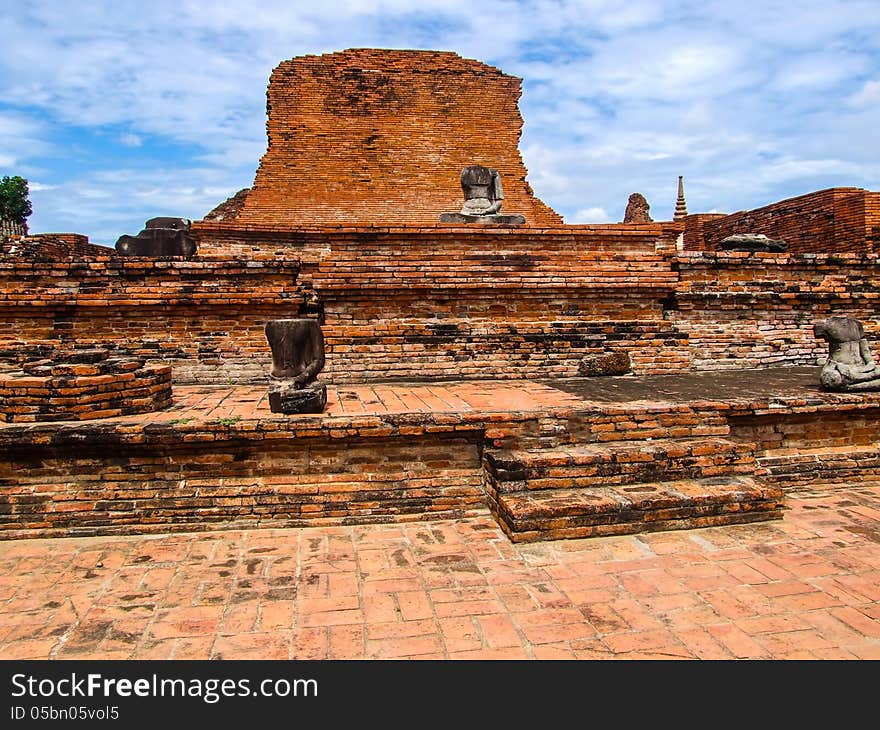 Old Buddha temple in Ayutthaya Thailand. Old Buddha temple in Ayutthaya Thailand