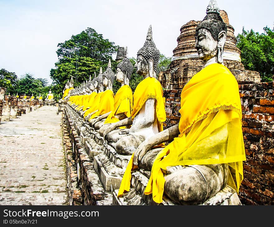 Old Buddha statue in ayutthaya thailand. Old Buddha statue in ayutthaya thailand