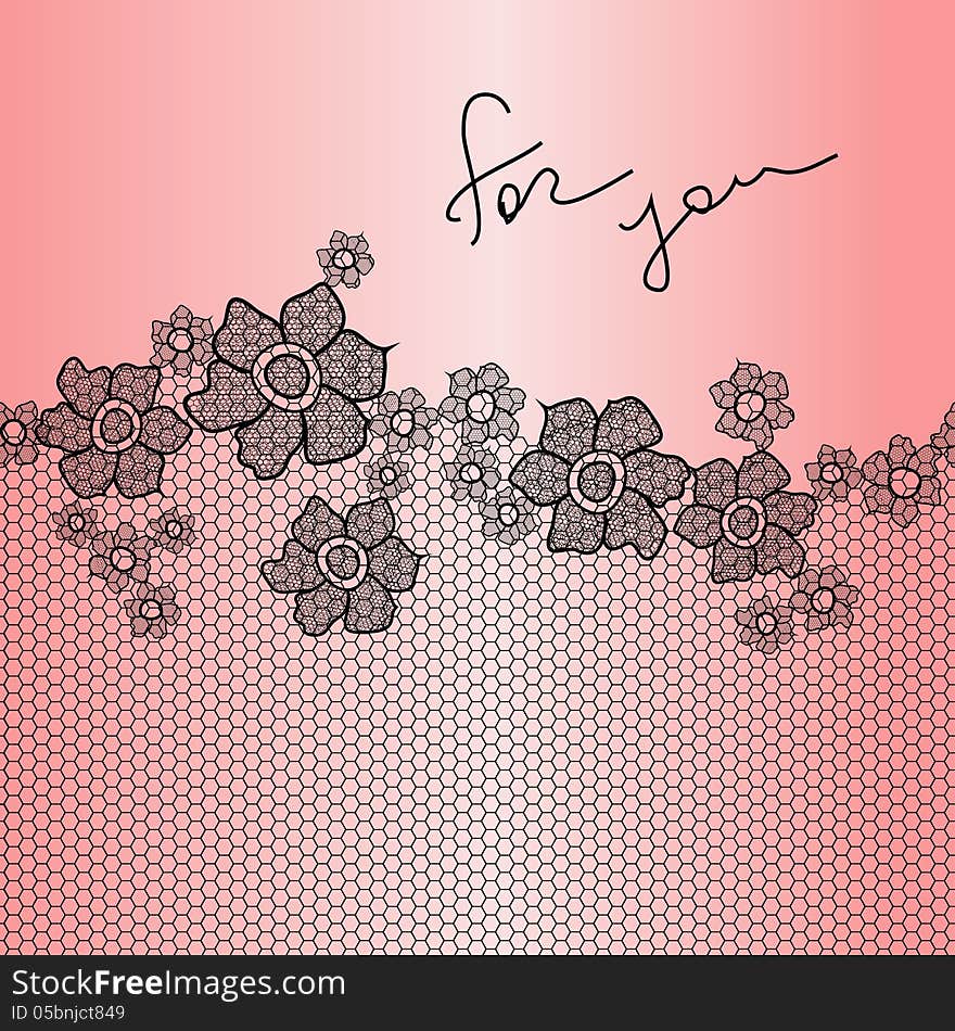 Lace floral background