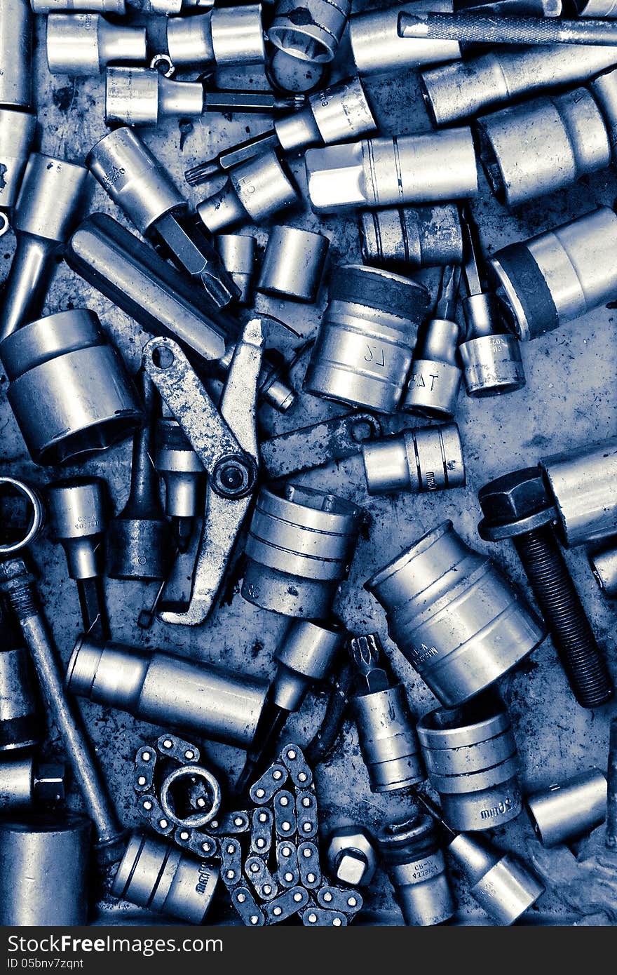 Assorted Old Hand Tools Background