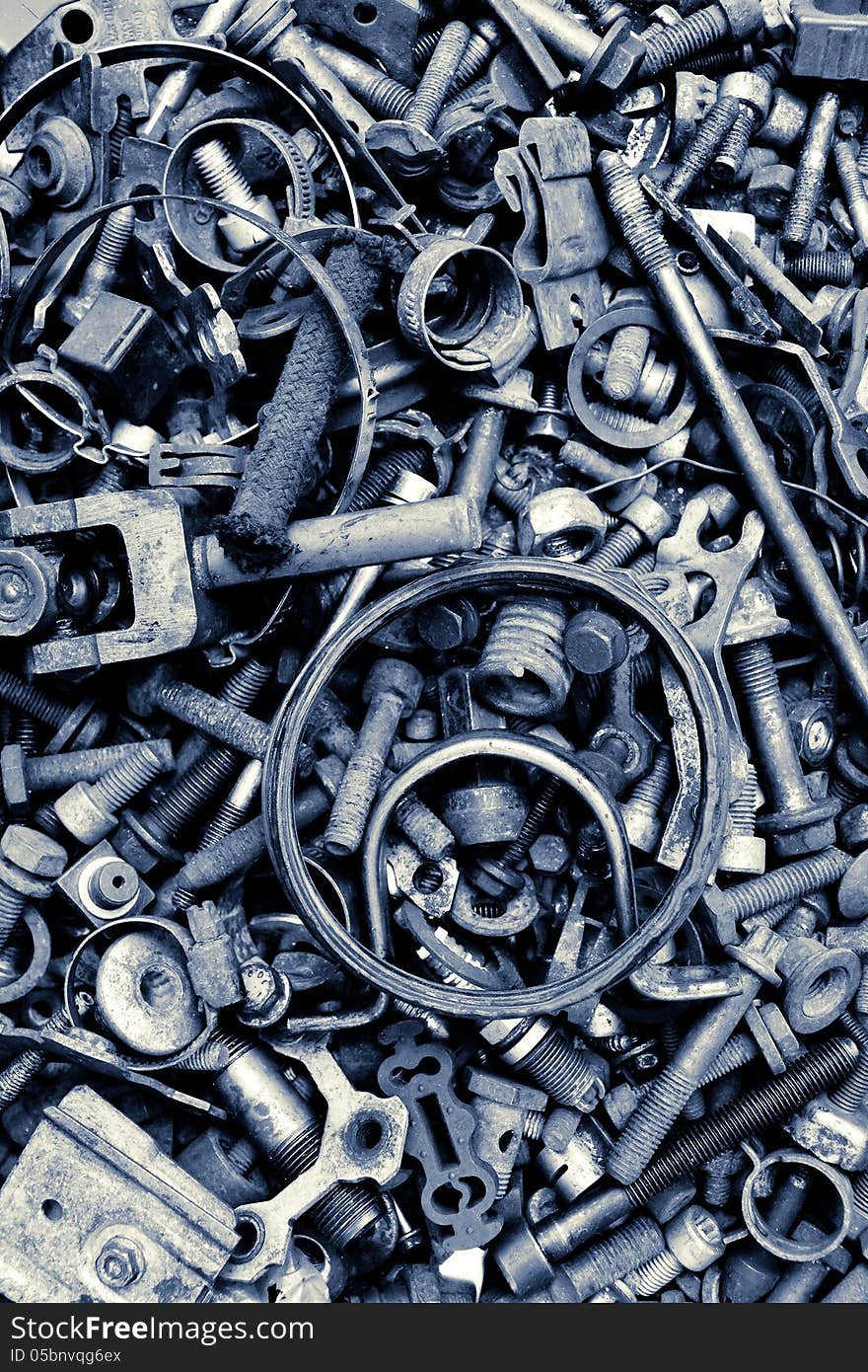 image of assorted old screws background