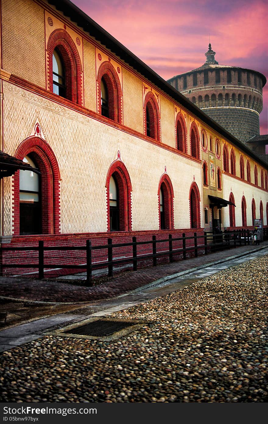 Old Scenic Street In Italy