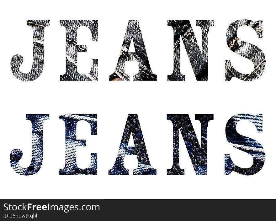 Denim text