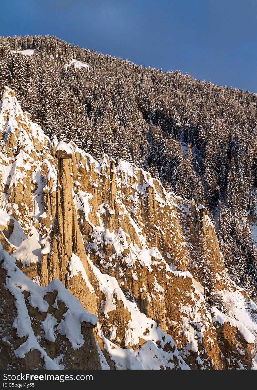 The pyramids of Plata, South Tyrol, Italy. The pyramids of Plata, South Tyrol, Italy.