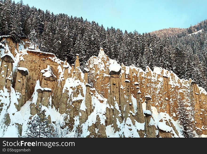 The pyramids of Plata, South Tyrol, Italy. The pyramids of Plata, South Tyrol, Italy.