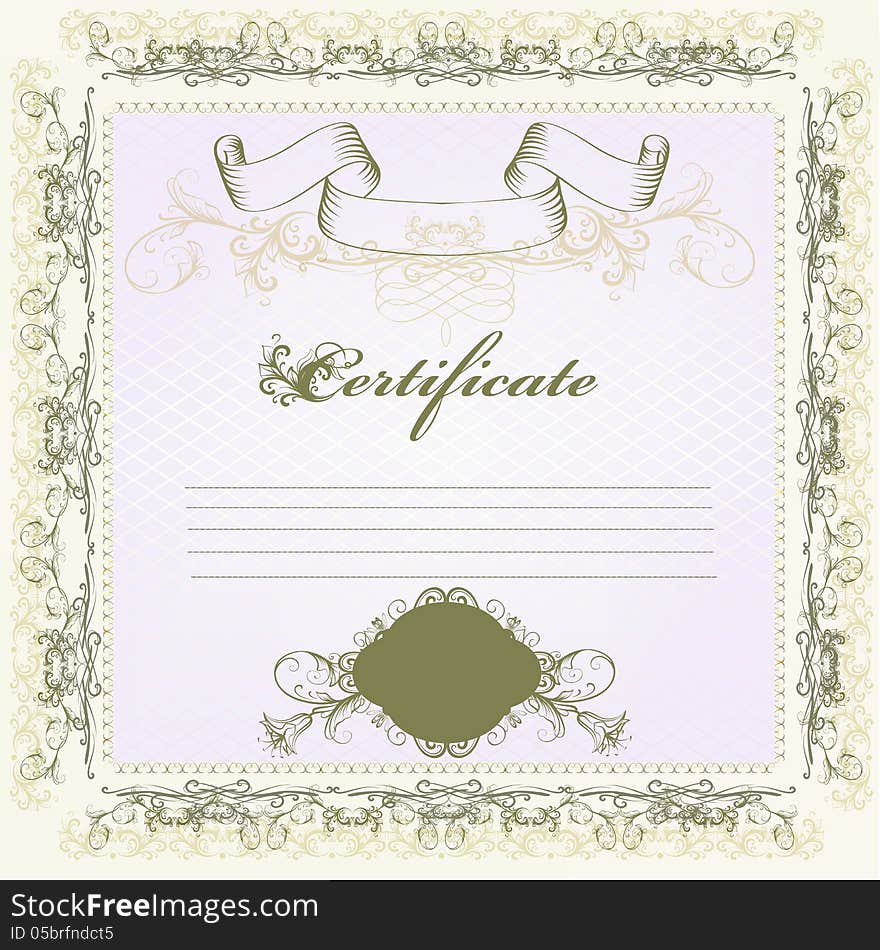 Certificate or coupon for document design. Certificate vector collection. Certificate or coupon for document design. Certificate vector collection