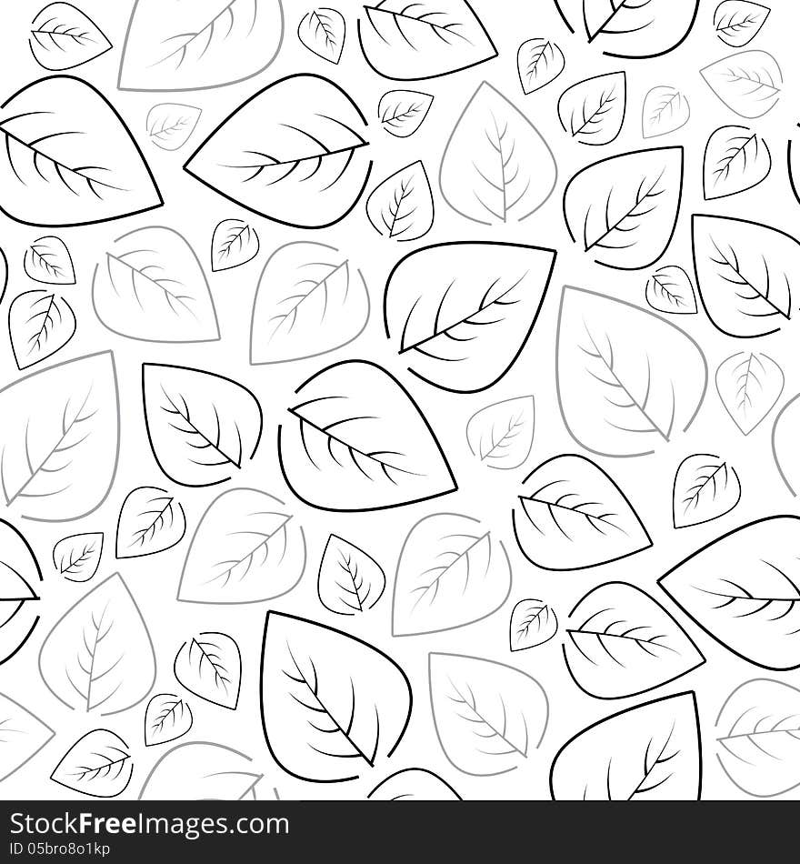 Seamless leaf pattern background. Seamless leaf pattern background