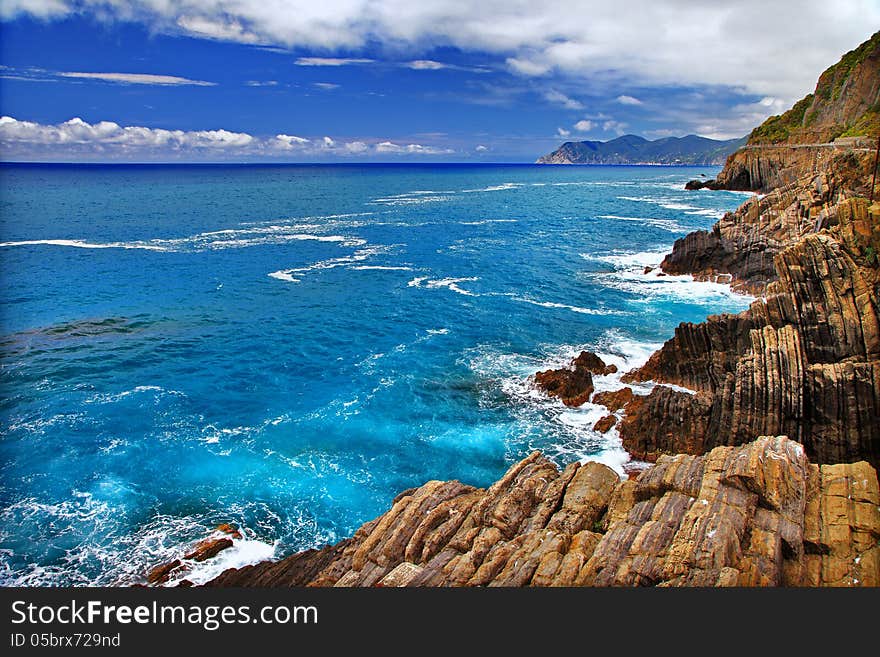 Scenic Ligurian coast of Italy, Cinque terre. Scenic Ligurian coast of Italy, Cinque terre