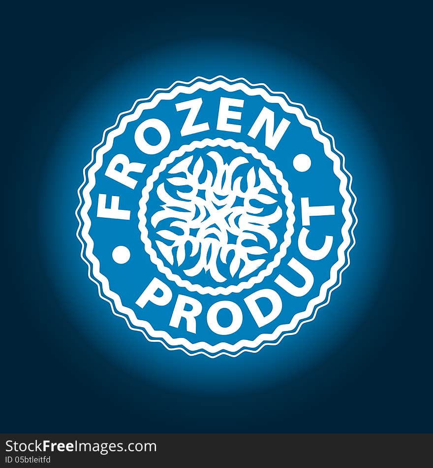 Vector logo blue Natural Frozen. Vector logo blue Natural Frozen