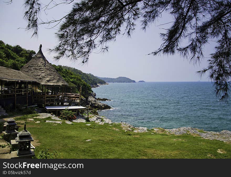 Si Chang Island, sea view of eastern in thailand