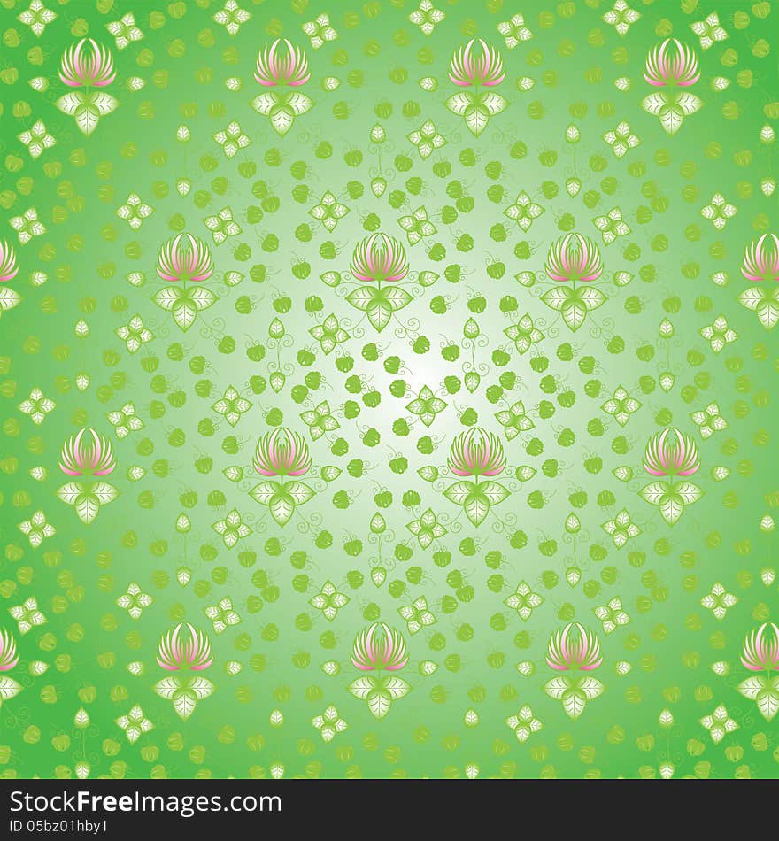 Abstract floral pattern (illustration with clipping mask). Abstract floral pattern (illustration with clipping mask).