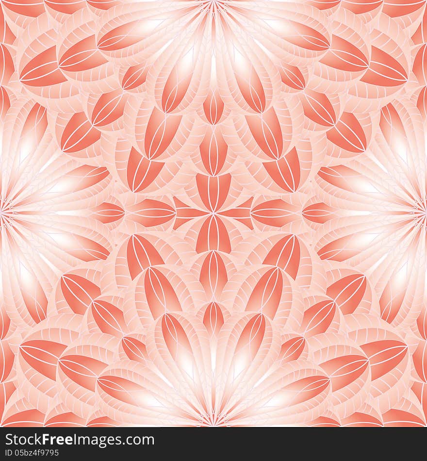 Abstract floral pattern (illustration with clipping mask). Abstract floral pattern (illustration with clipping mask).