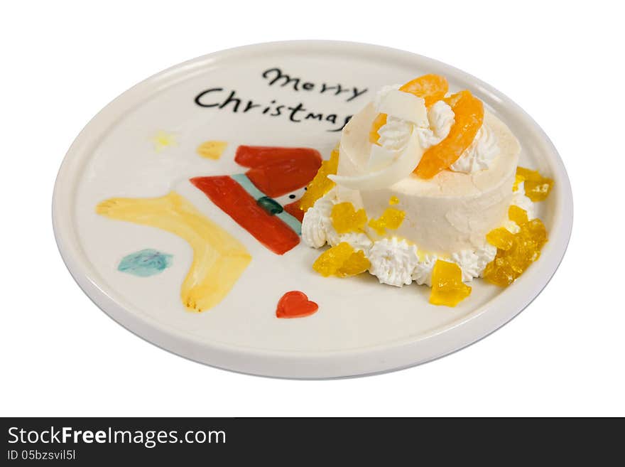 Cake On Plate Christmas