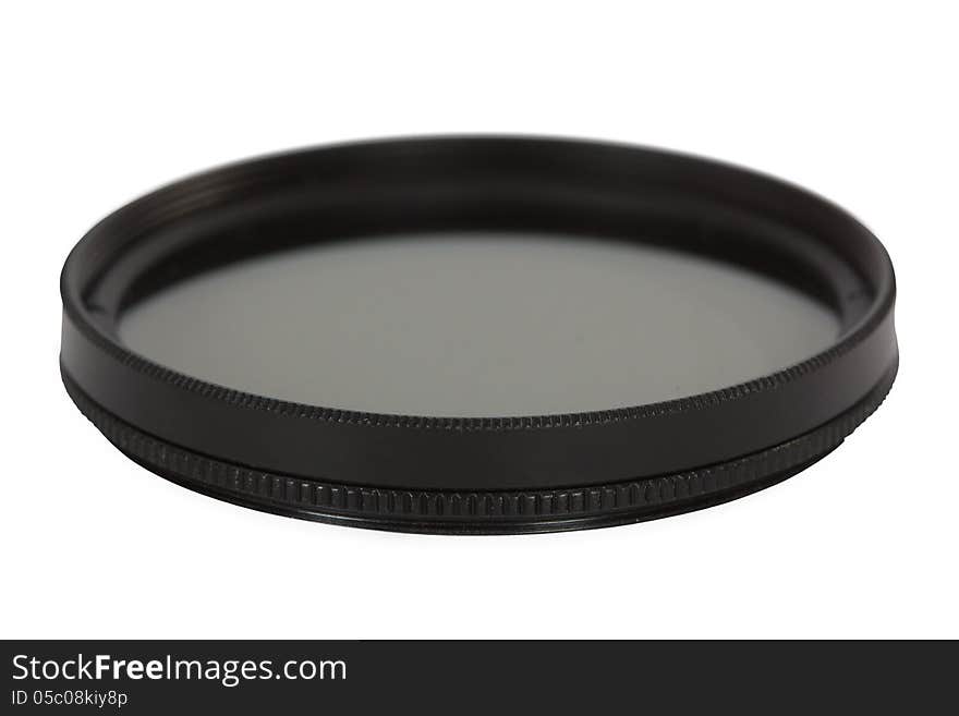 Filter lens camera, isolated on white background, with clipping path