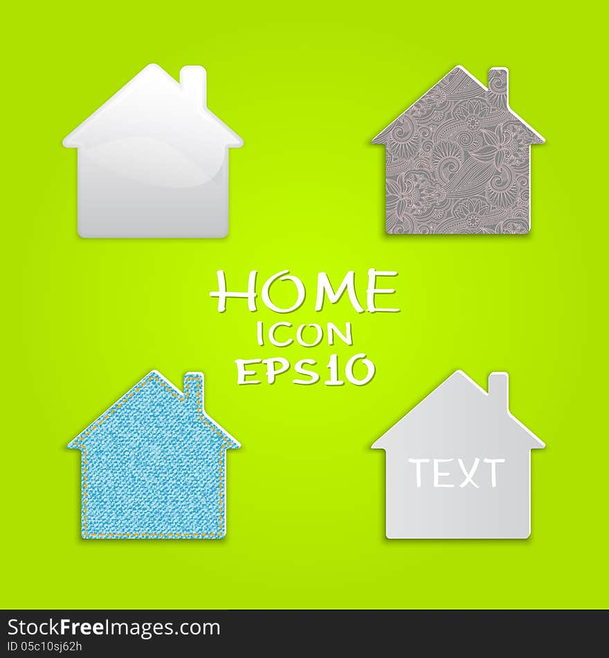 Vector set of houses shape original design. Vector set of houses shape original design.