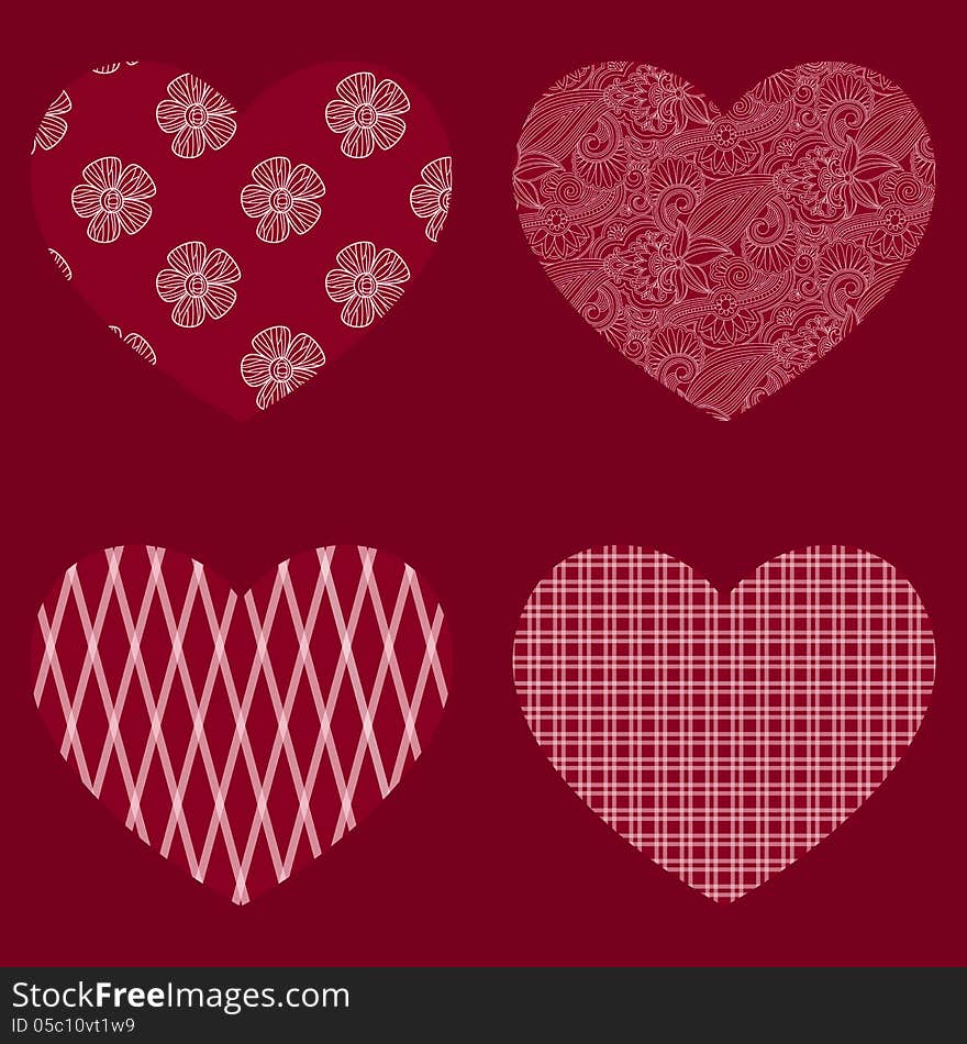 Vector hearts.