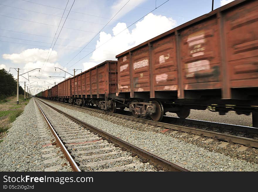 A view of the train in the perspective. A view of the train in the perspective.