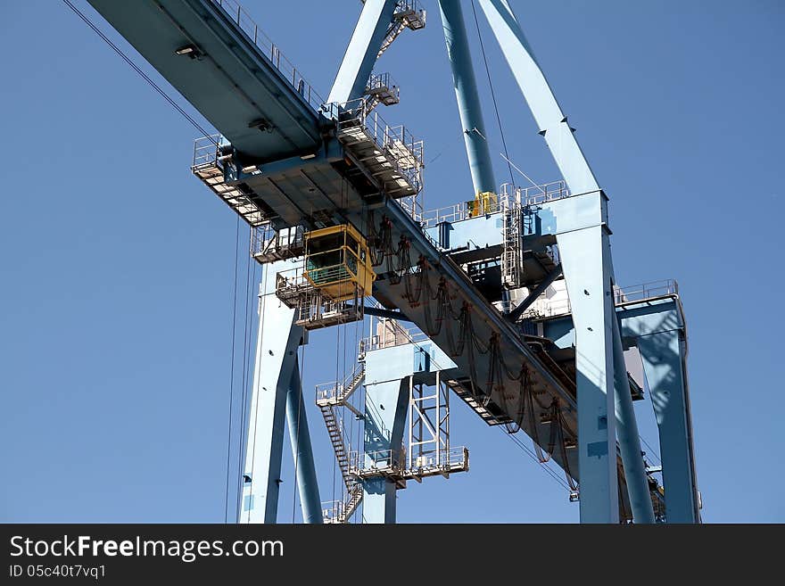 Containers special crane: cabin detail