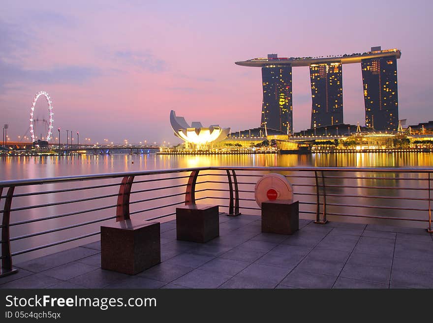 Pink Morning At Marina