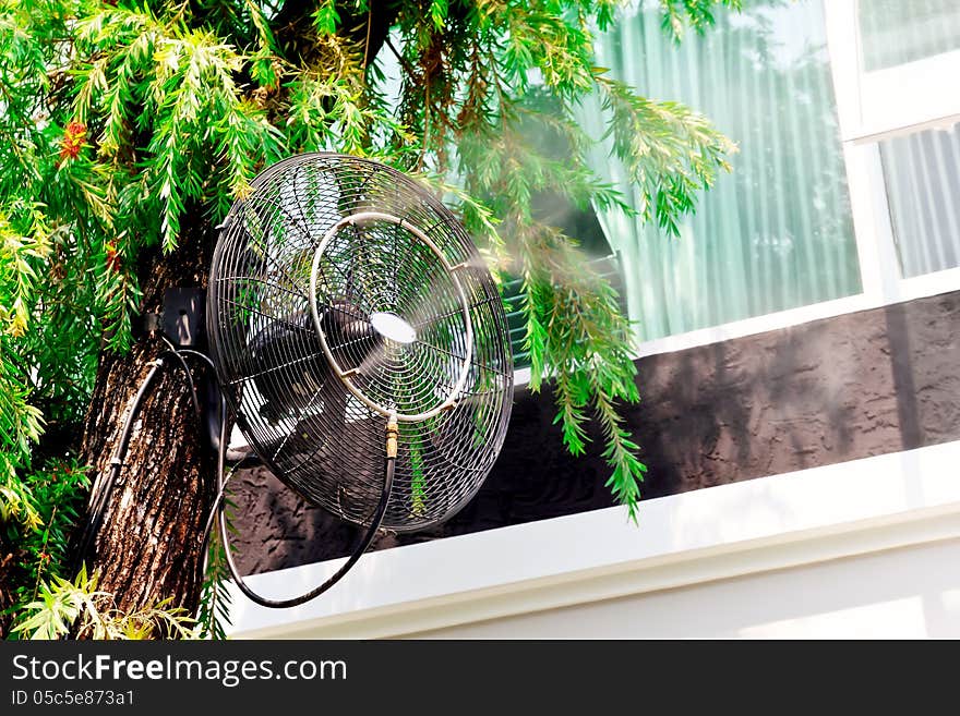 Fan in an office building steam. Fan in an office building steam