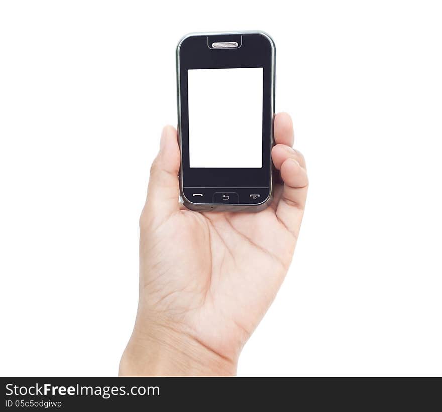 Mobile Smart Phone With Blank Screen.