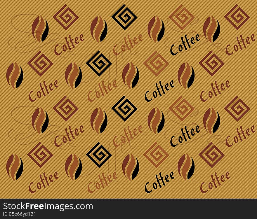 Abstract coffee pattern background