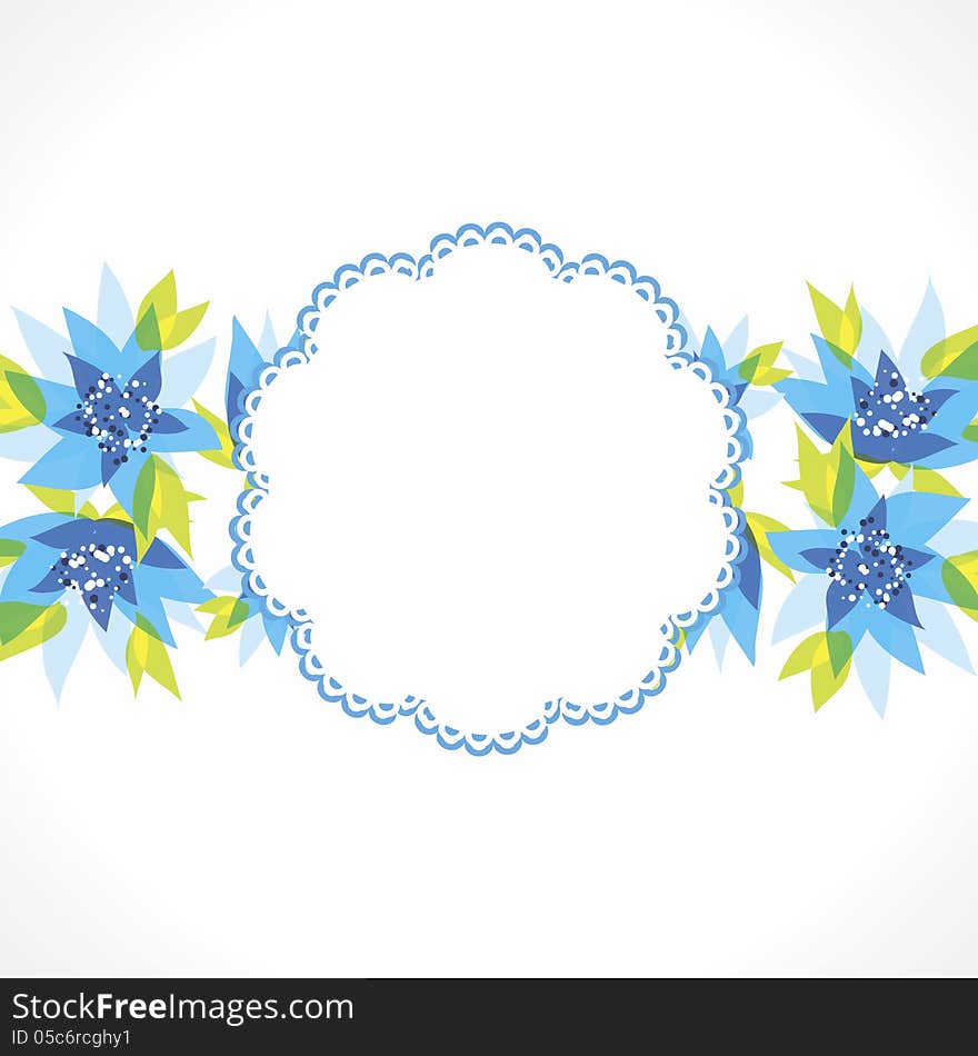 Vector summer background with flowers. Vector summer background with flowers