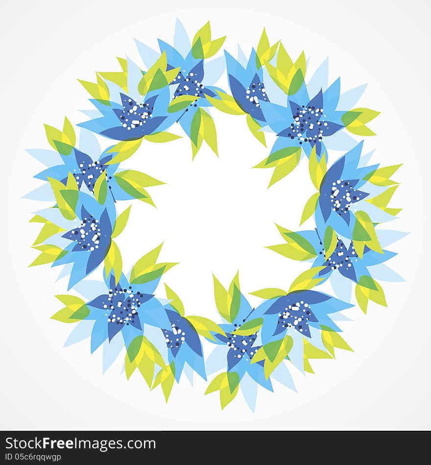 Vector summer background with flowers. Vector summer background with flowers