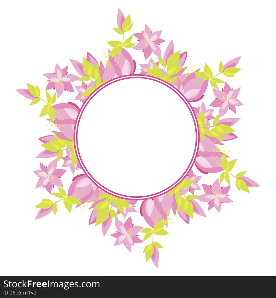 Vector summer background with flowers. Vector summer background with flowers