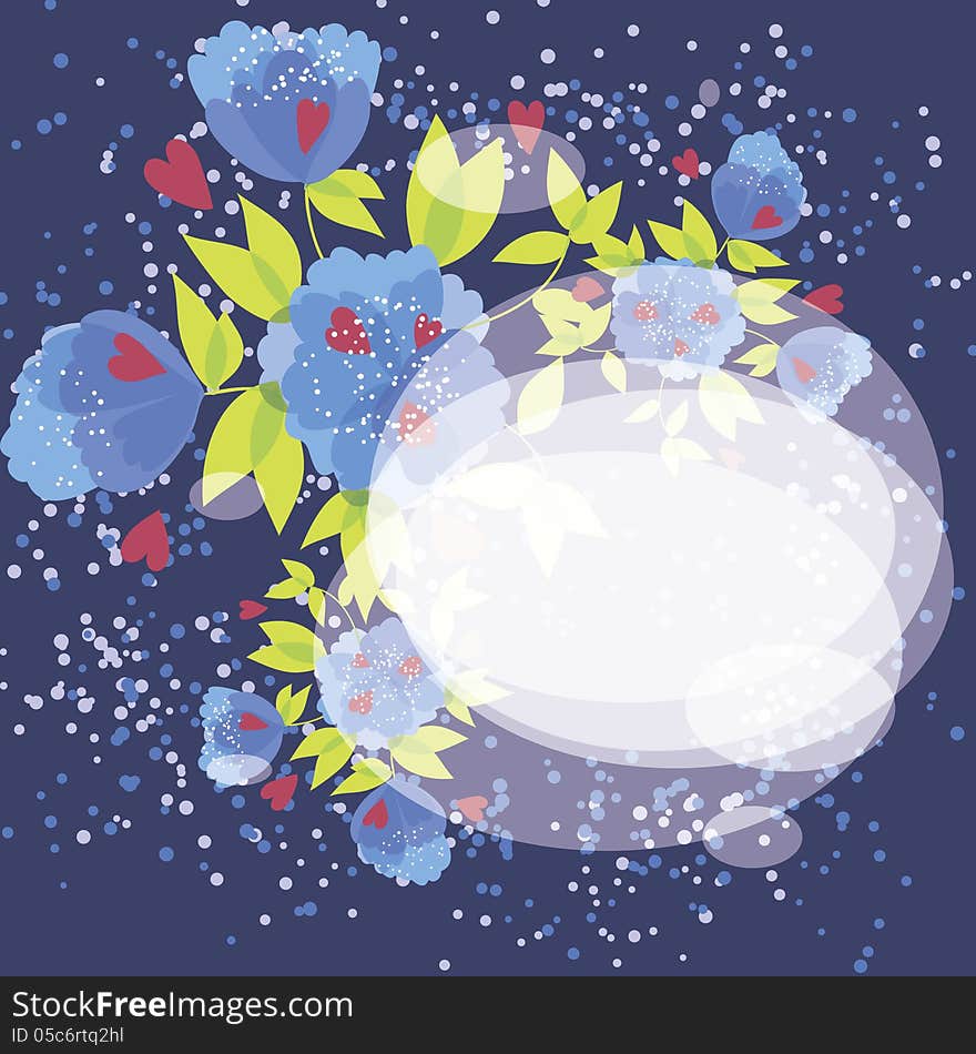 Vector summer background with flowers. Vector summer background with flowers