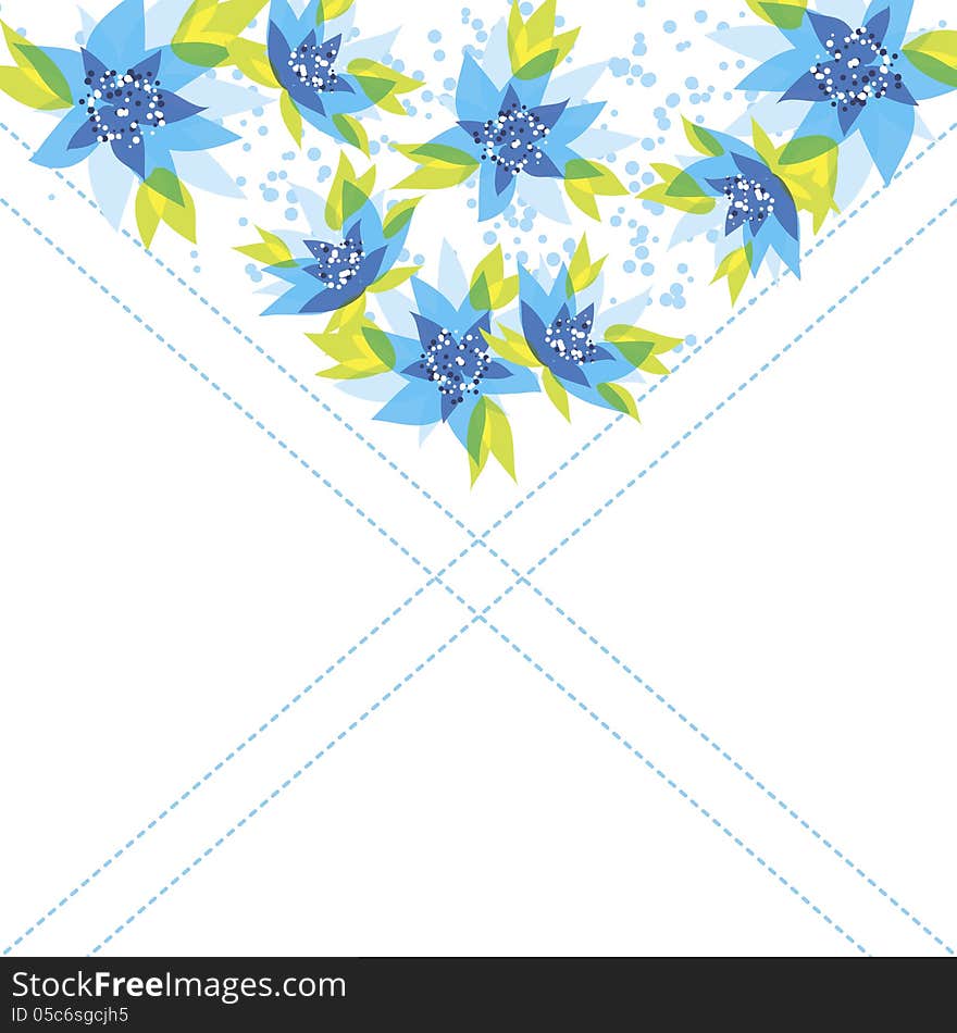 Vector summer background with flowers. Vector summer background with flowers