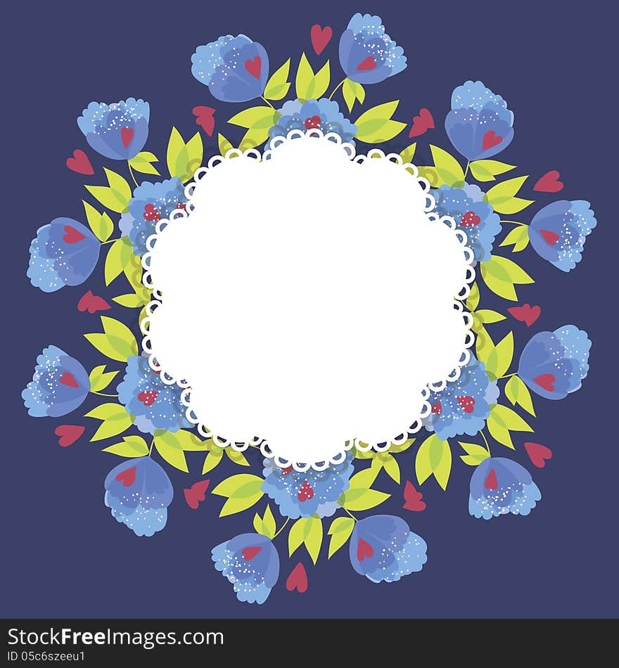 Vector summer background with flowers. Vector summer background with flowers