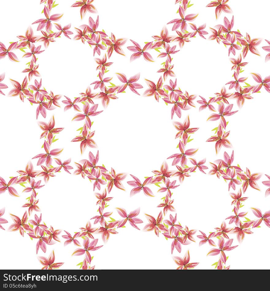 Vector seamless background with flowers. Vector seamless background with flowers