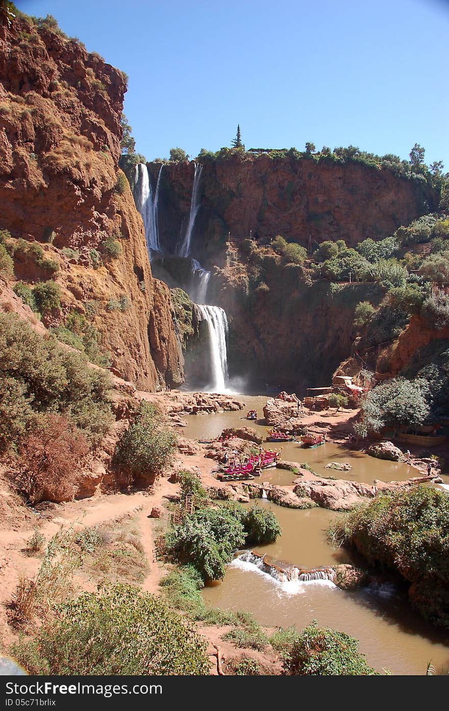 Cascade d’Ouzoud, Waterfall, Morocco - Cascade d’ouzoud is the biggest waterfall in Morocco