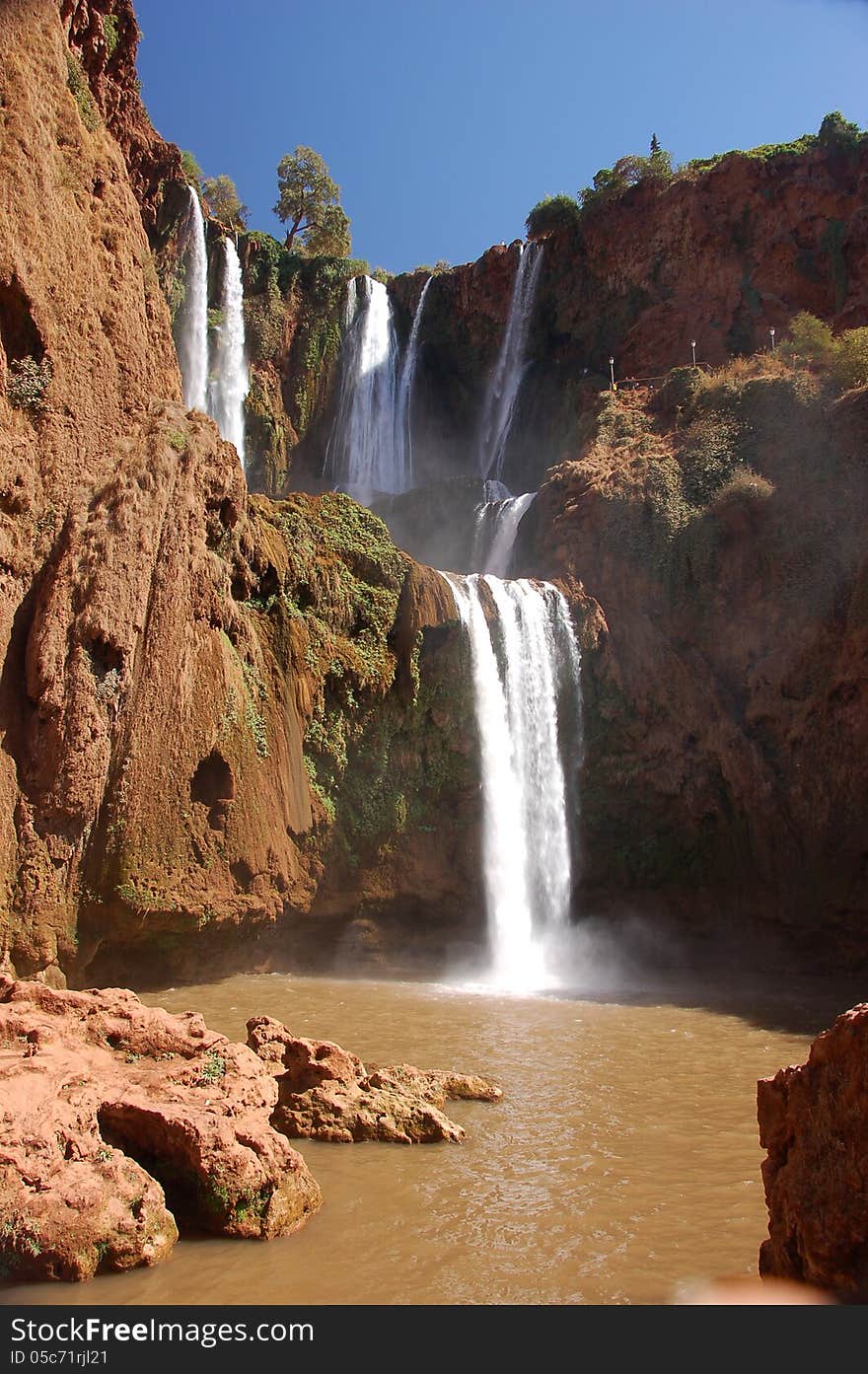 Cascade d’Ouzoud, Waterfall, Morocco - Cascade d’ouzoud is the biggest waterfall in Morocco