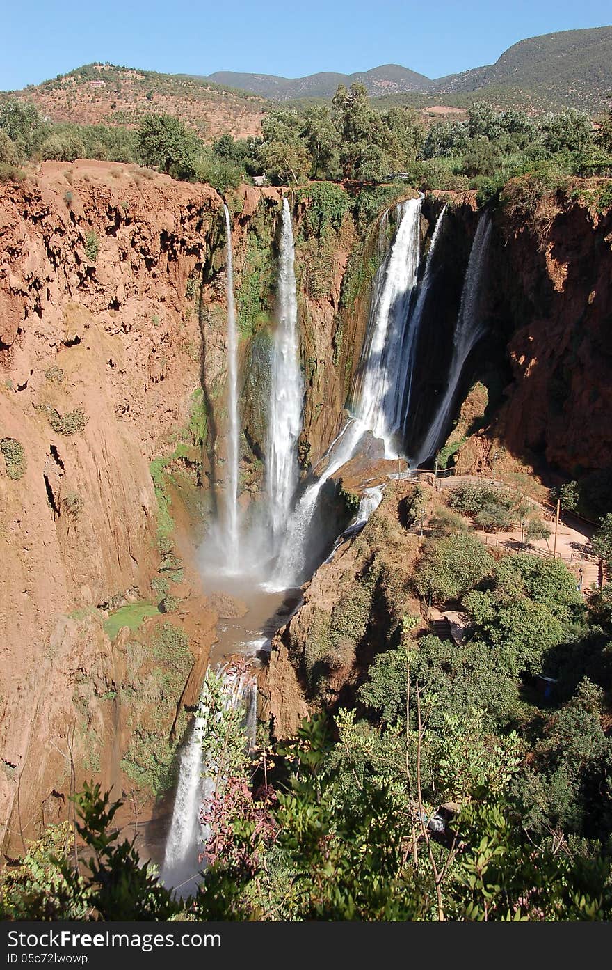 Cascade d’Ouzoud, Waterfall, Morocco - Cascade d’ouzoud is the biggest waterfall in Morocco