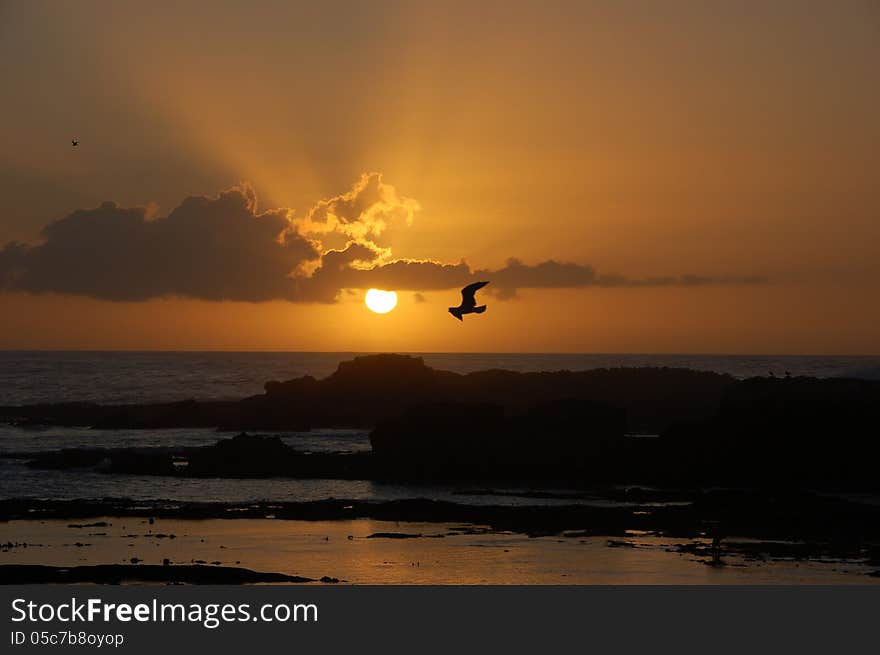 Peaceful Sunset by Essaouira, Morocco