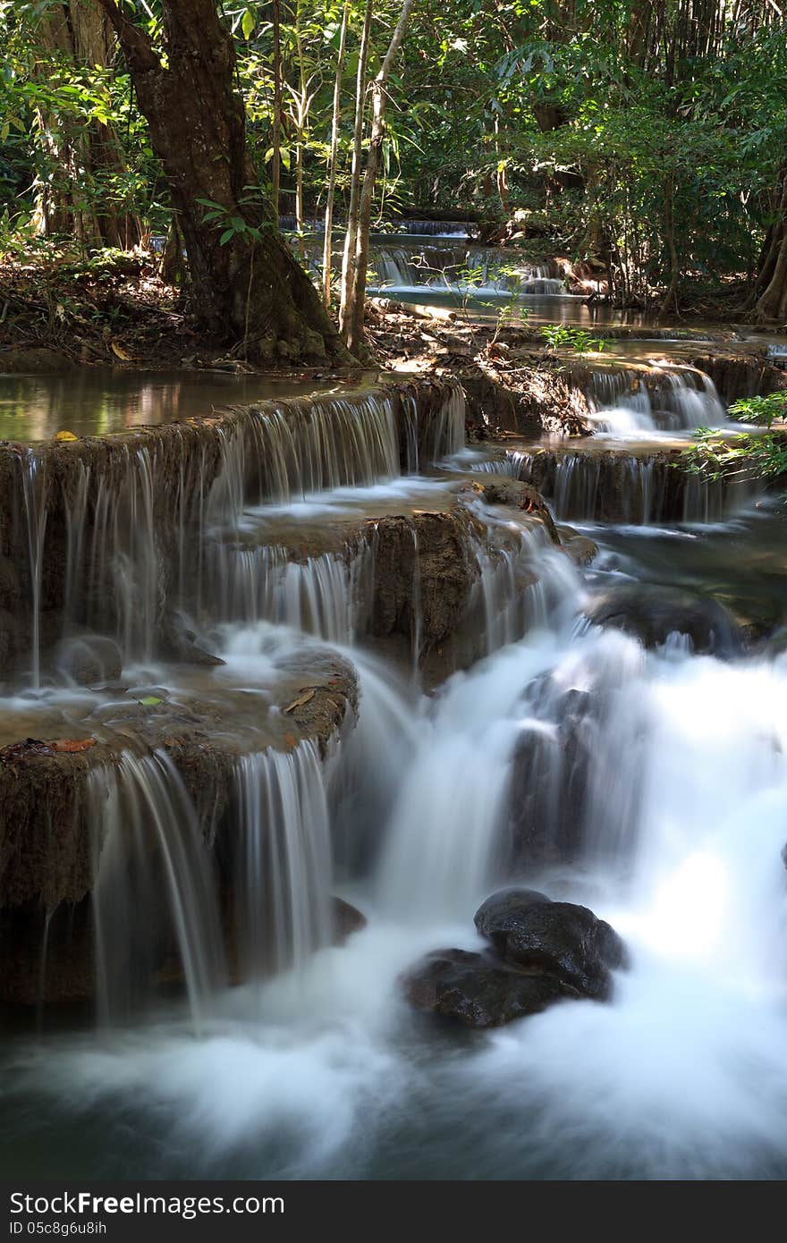 Beautiful Waterfall In Kanchanaburi