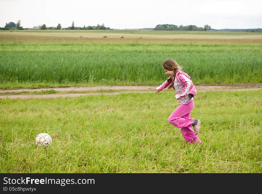 Girl with ball